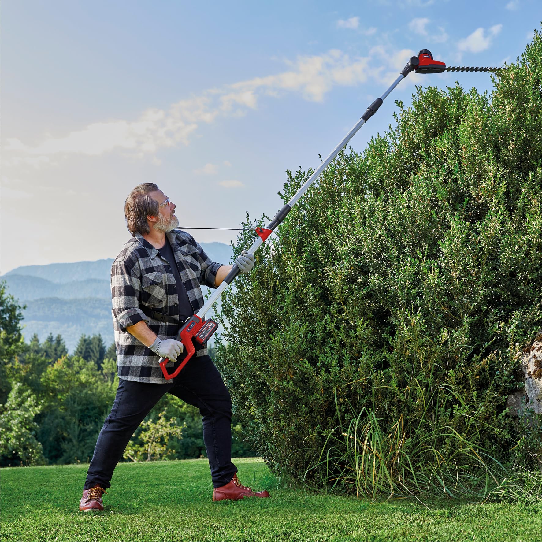 Einhell apparecchio multifunzione a batteria GC-HC 18/4520 Li T BL-Solo Power X-Change (18 V, tagliasiepi da 41 cm, potatore da 19,5 cm, asta di prolunga, tracolla, senza batteria)