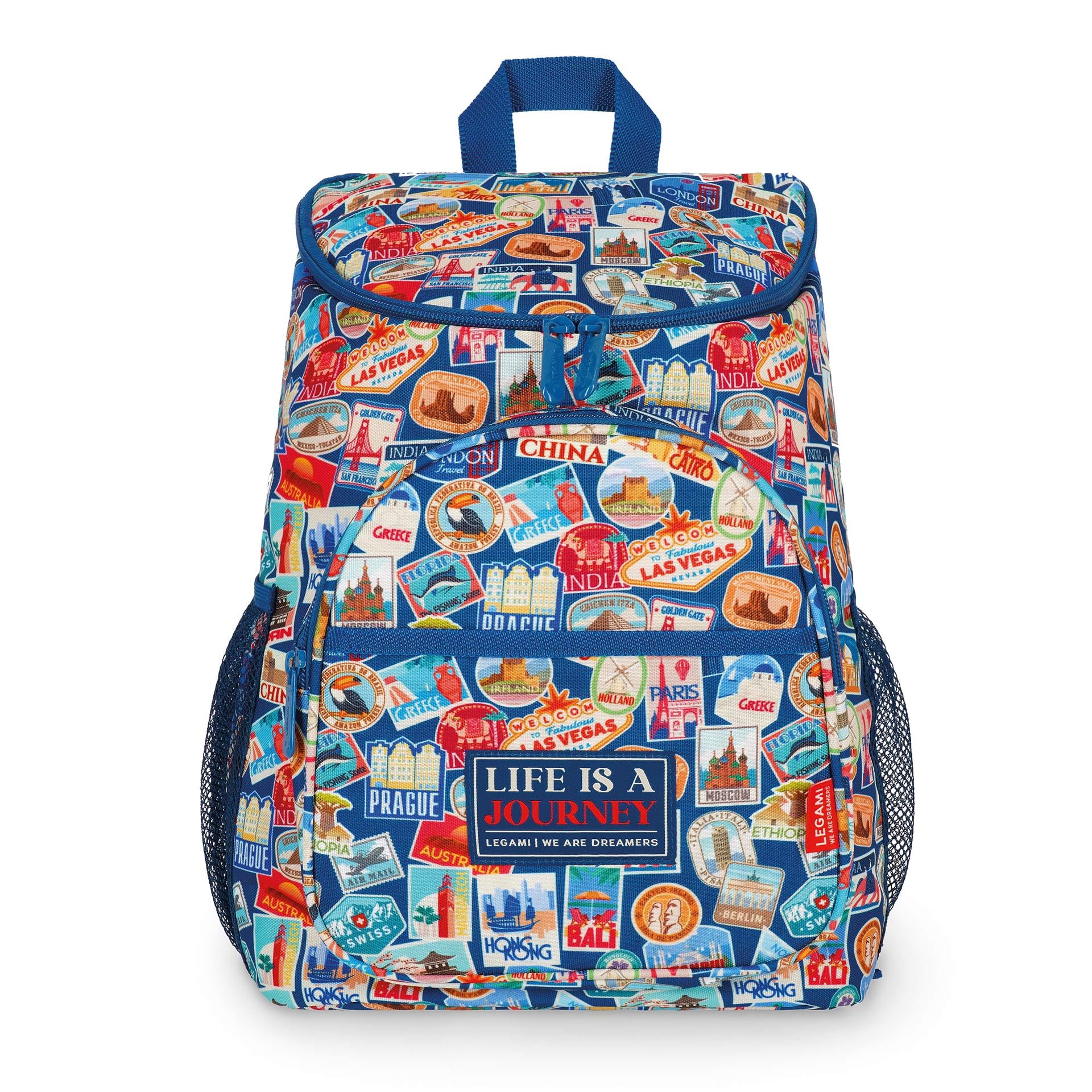 Legami - Thermorucksack Cooler Backpack, strapazierfähig, wärmeisolierend, tropfsicher, geräumig, Hauptfach, Mitteltasche, 2 Seitentaschen, 29 x 35 x 21 cm