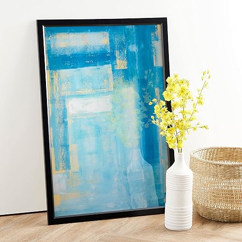 Miniatura 2 de Studio Décor - Marco para póster de plástico negro de 24 x 36 pulgadas, incluye accesorios para colgar prefijados, pantalla horizontal o vertical,