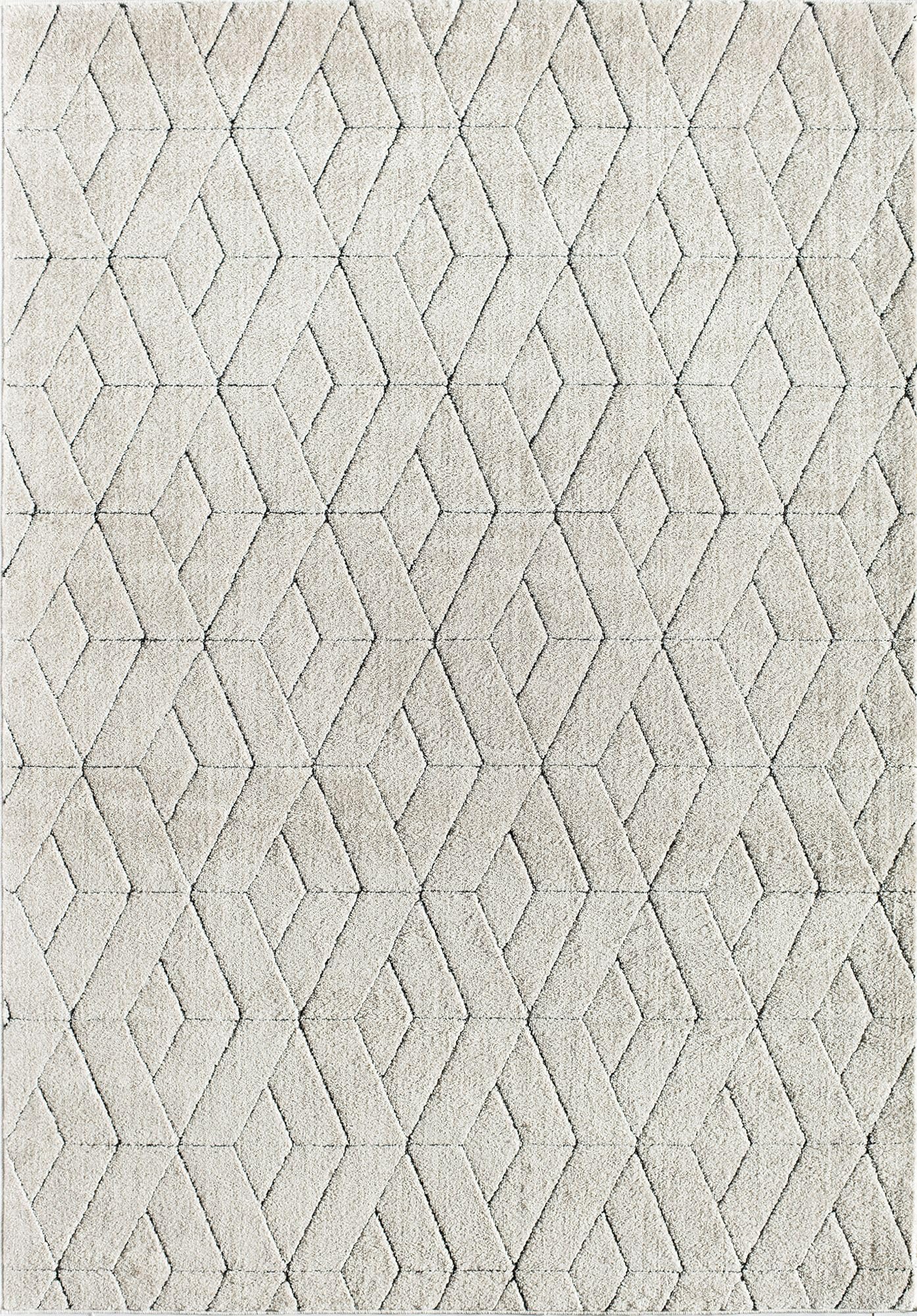 Rugs America Cadence Collection CN10A Contemporary Geometric 8x10 Area Rug, Limestone 8'0"x10'0"