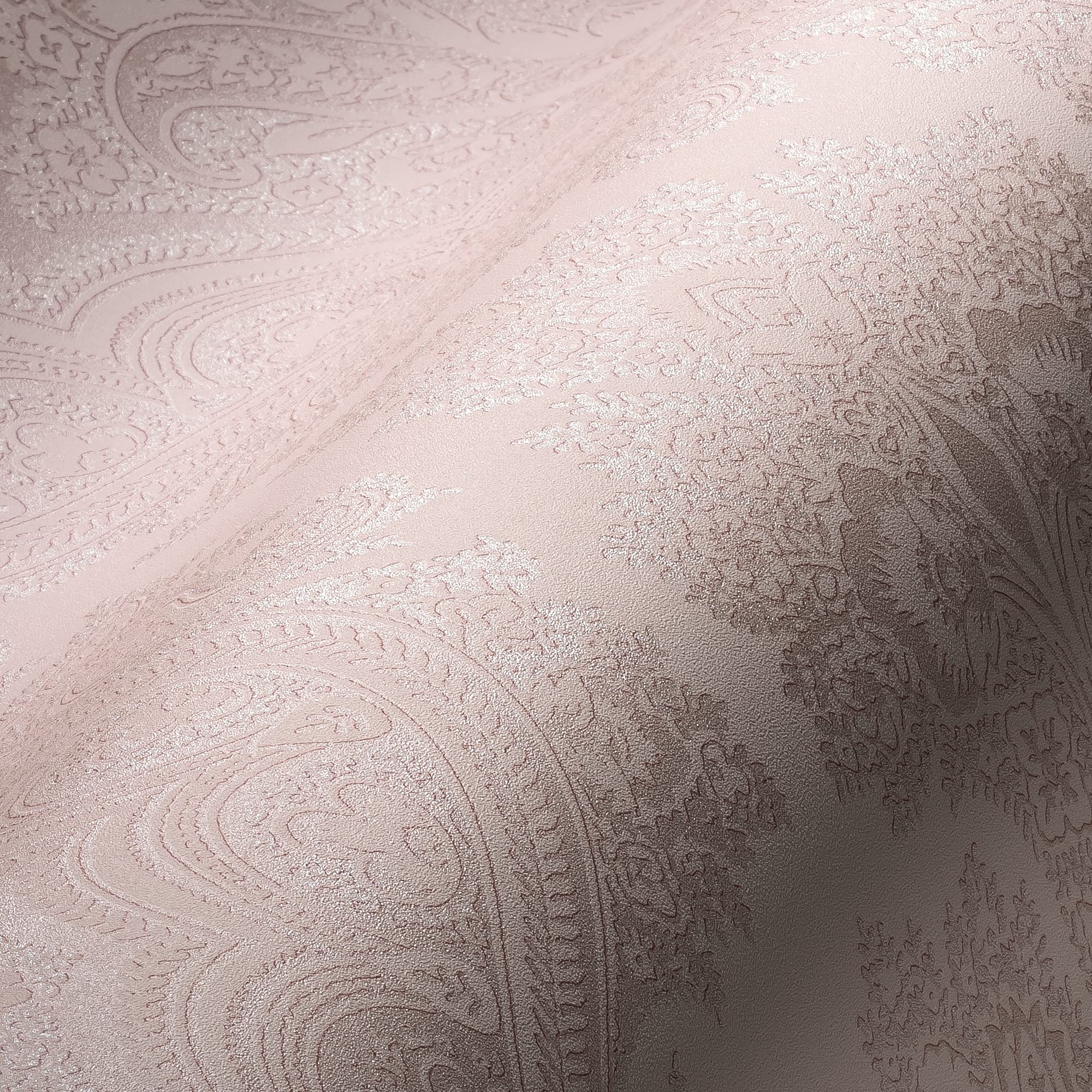 Livingwalls My Home My Spa 387083 Non-Woven Wallpaper Baroque Pink Glitter Ornament Living Room 10.05 x 0.53 m Made in Germany - Image 2