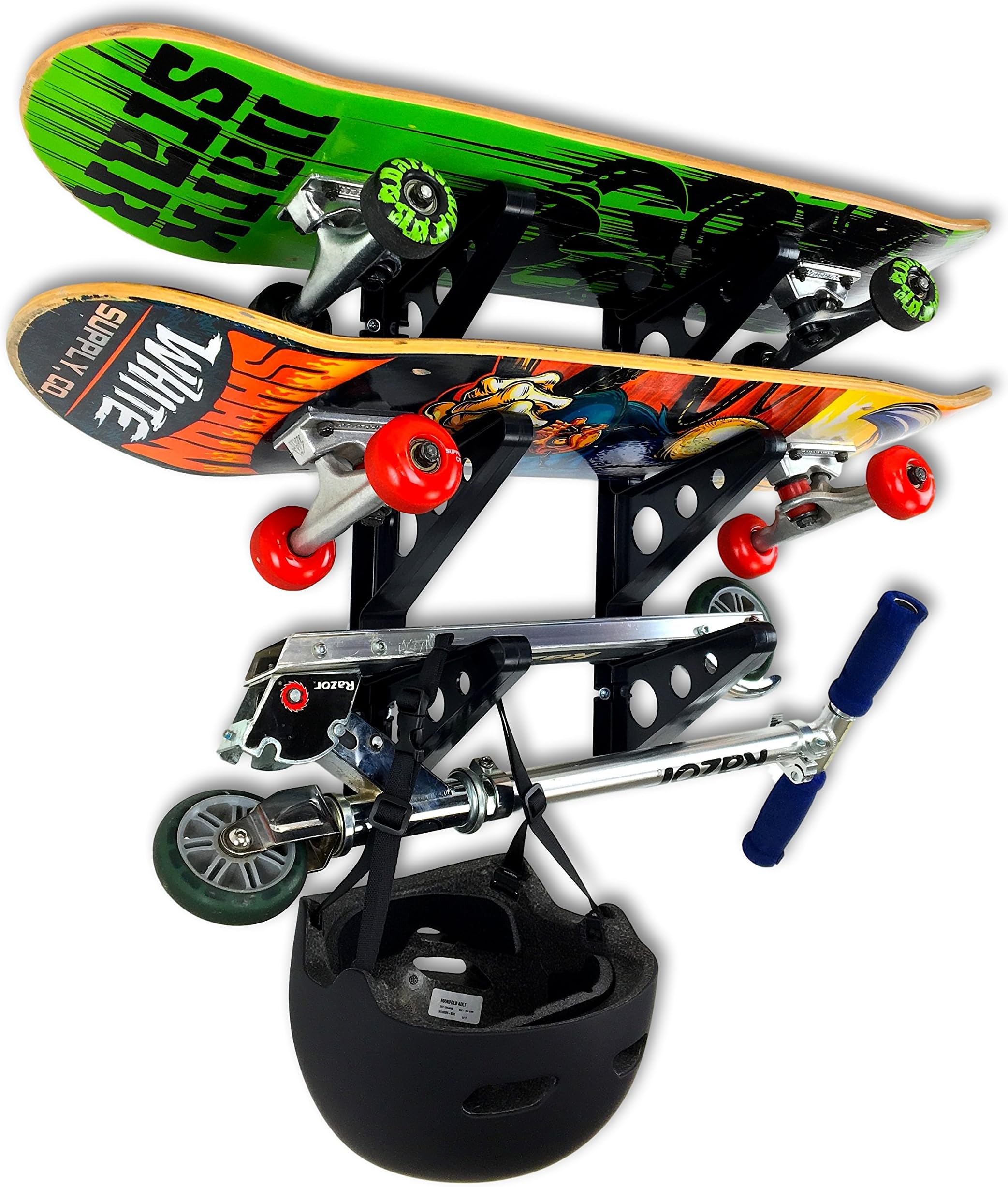 Bán buôn Acrylic Skateboard sàn hiển thị Wall Mount Acrylic Snowboard móc áo đen