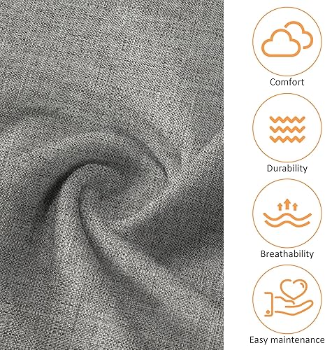 Miniatura 3 de GOTMINSI Taburetes de bar de 24 pulgadas para isla de cocina, juego de 2 taburetes de bar de tela, taburetes de bar tapizados con parte trasera