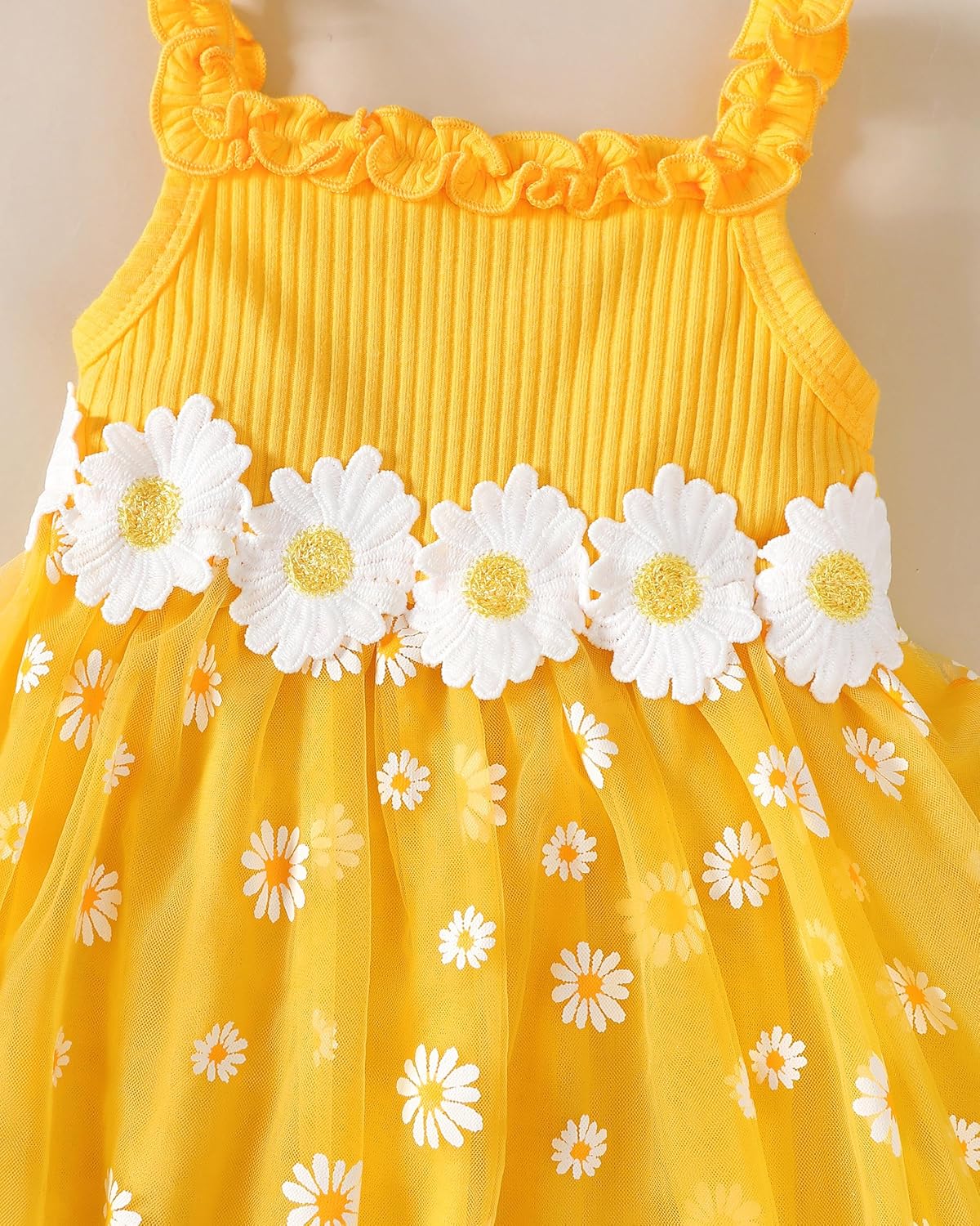 Renotemy Baby Girl Flower Dress Tutu Birthday Wedding Princess Party Fairy Halter Dresses Photography for 0-18 Months Girls - Image 6