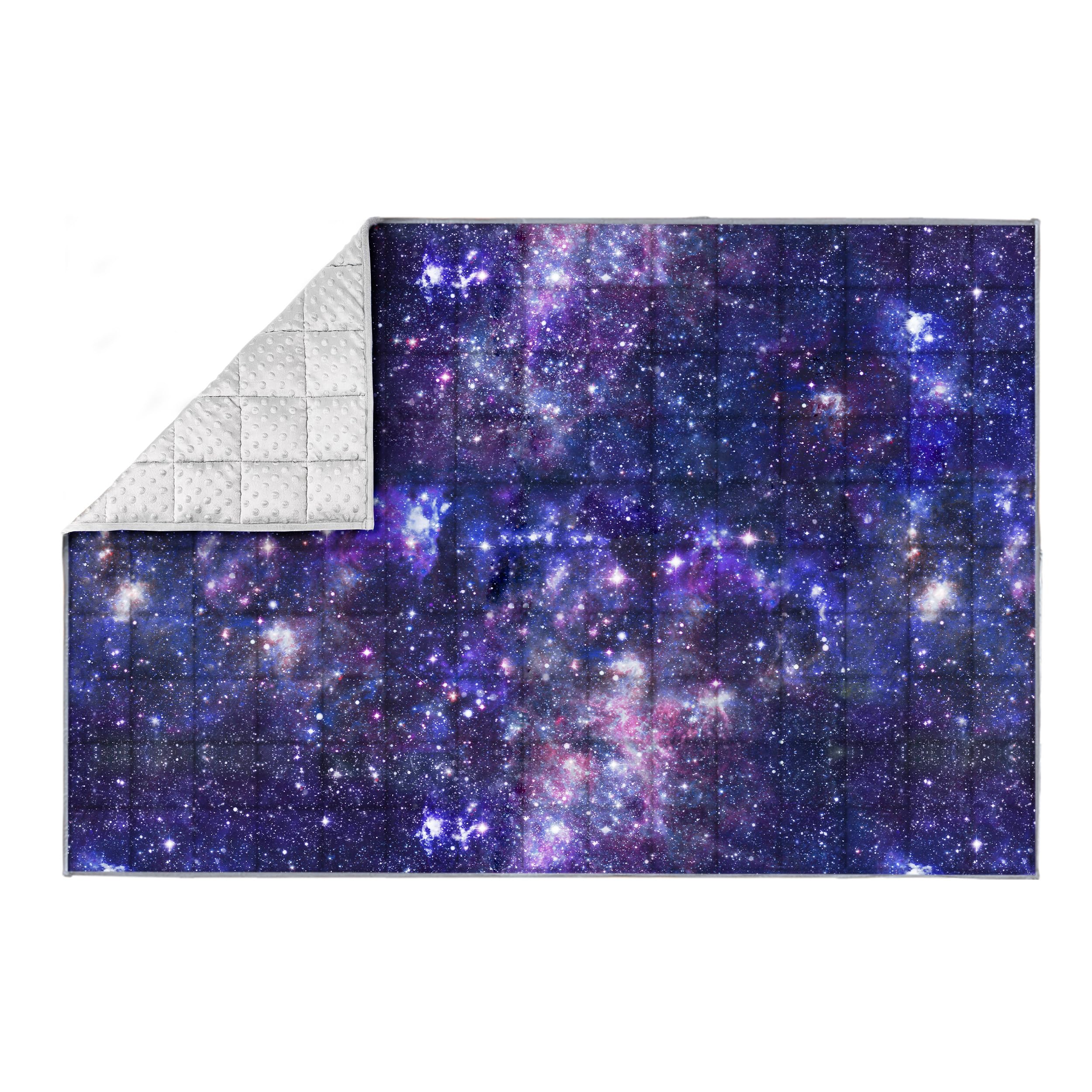Solfres 7lbs Weighted Blanket 41" x 60", Ultra Soft Printed Heavy Blanket, Cozy Galaxy Stars Design, Universe Galaxy