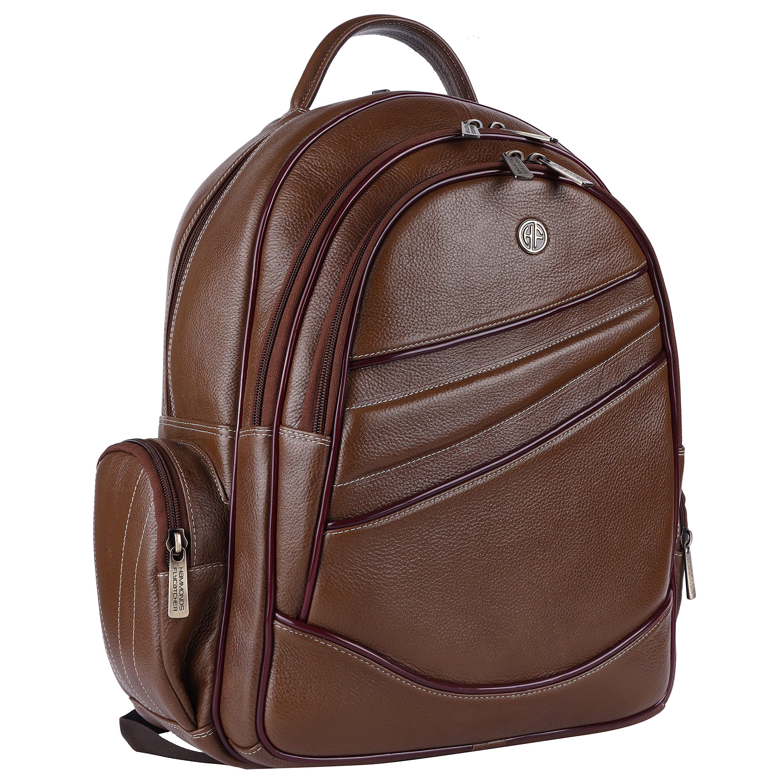 HAMMONDS FLYCATCHER Unisex Genuine Leather Laptop Backpack Bag-Padded & Adjustable Shoulder Straps With Multiple Compartments & Pockets-Fits Upto 16 Inch Laptop/Macbook - Brushwood,30 Litre,Multicolor (B091KZGCPB) Amazon Price History, Amazon Price Tracker