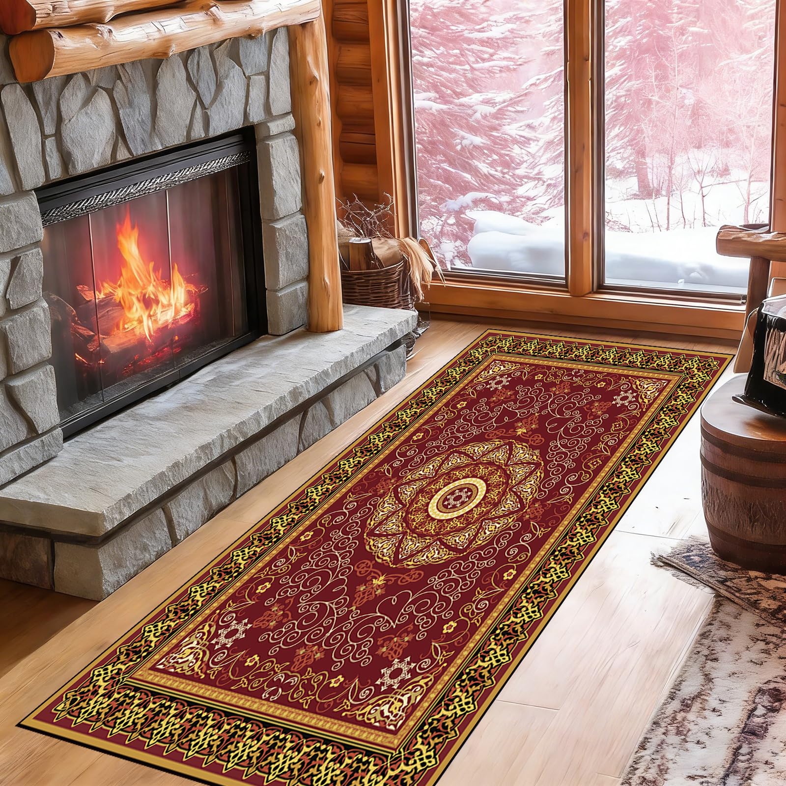 Tapis de cuisine devant évier 115x380cm antidérapant et lavable grand runner moderne