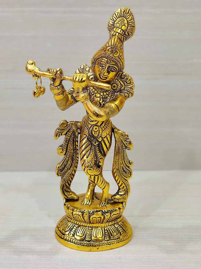 Buy GiftNagri Gold Plated Metal Handicraft Lord Krishna Bhagwan Murti