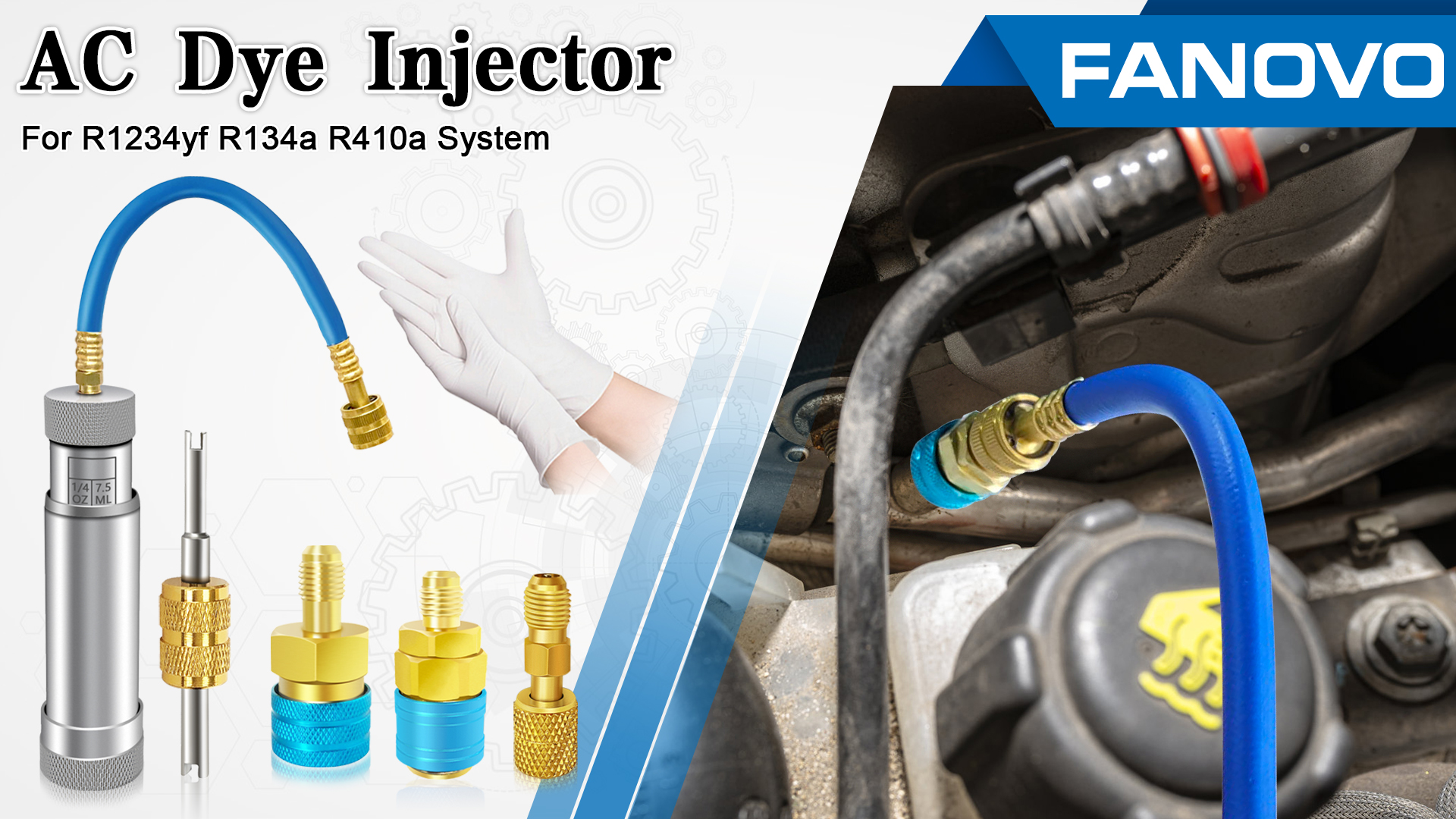 Amazon.com: AC Oil Injector for R1234YF, R134A, R410A, HVAC Dye