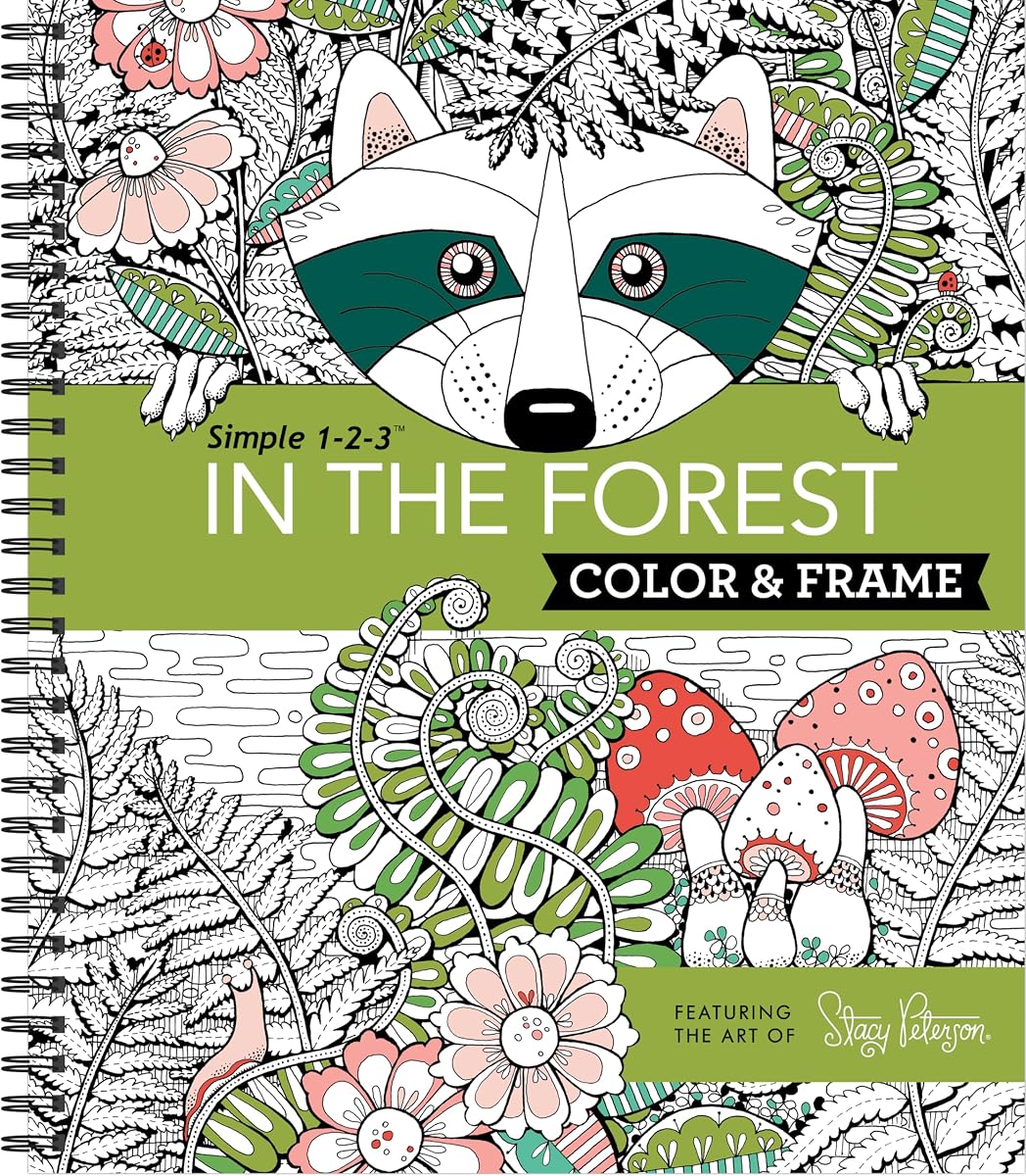 Color & Frame - In the Forest (Adult Coloring Book)