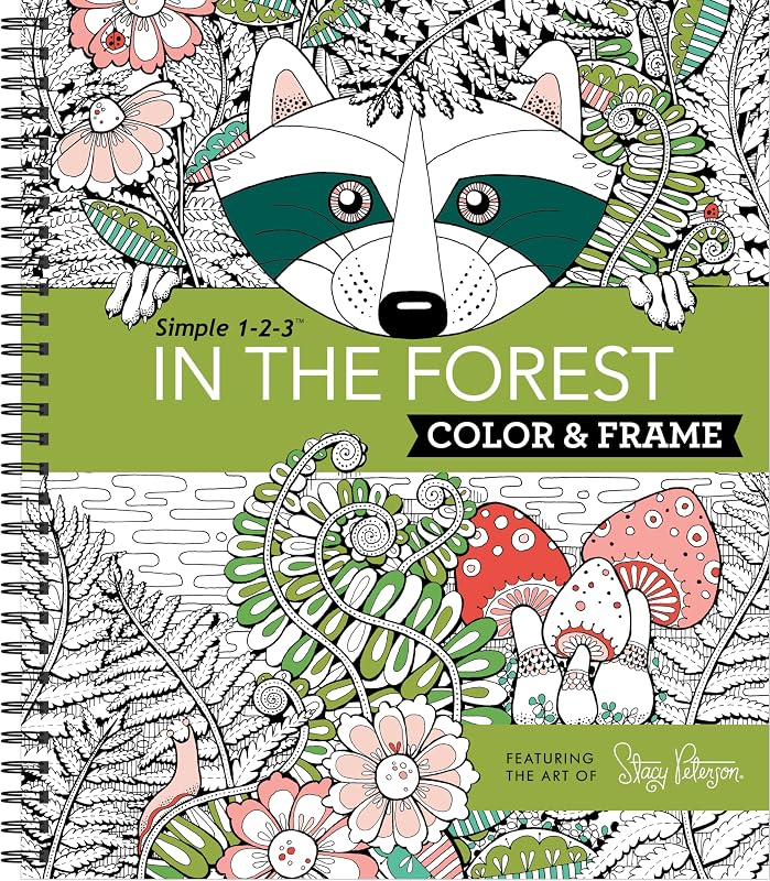 Color & Frame - In the Forest (Adult Coloring Book)