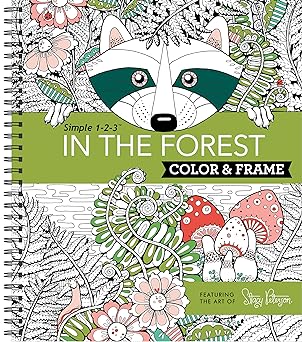 Color & Frame - In the Forest (Adult Coloring Book)