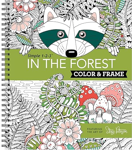 Color & Frame - In the Forest (Adult Coloring Book) - Spiral-bound