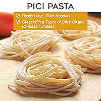 Vista 5 de Morelli Pici Pasta di Toscana - Pasta italiana gourmet - Fideos Pici orgánicos - Nidos de pasta orgánica gruesos fabricados en Italia a partir