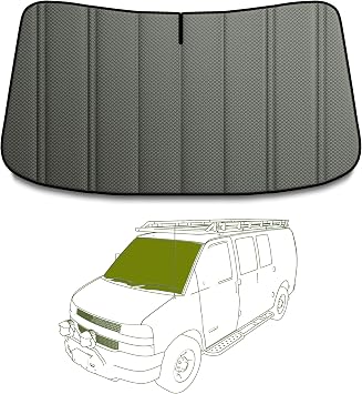 VANNCAMP Extra-Thick Windshield Cover for Chevy Express/Gmc Savana Van