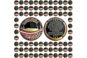 82 pcs Military Challenge Coins: Gratitude Engraved in Every Token