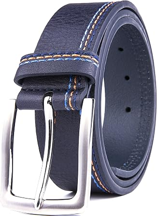 Fabio Valenti Mens Belt, Mens Belt Leather Pin Buckle Colorful Casual Belt