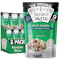 Vista 1 de SKINNY PASTA Arroz Konjac Shirataki saludable, bajo en carbohidratos, keto, vegano, sin azúcar, sin gluten, paquete de 6