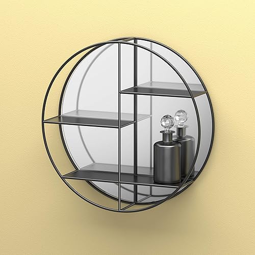 Miniatura 2 de Gatco 1883 - Espejo decorativo para estantes, 28.13 pulgadas, negro mate