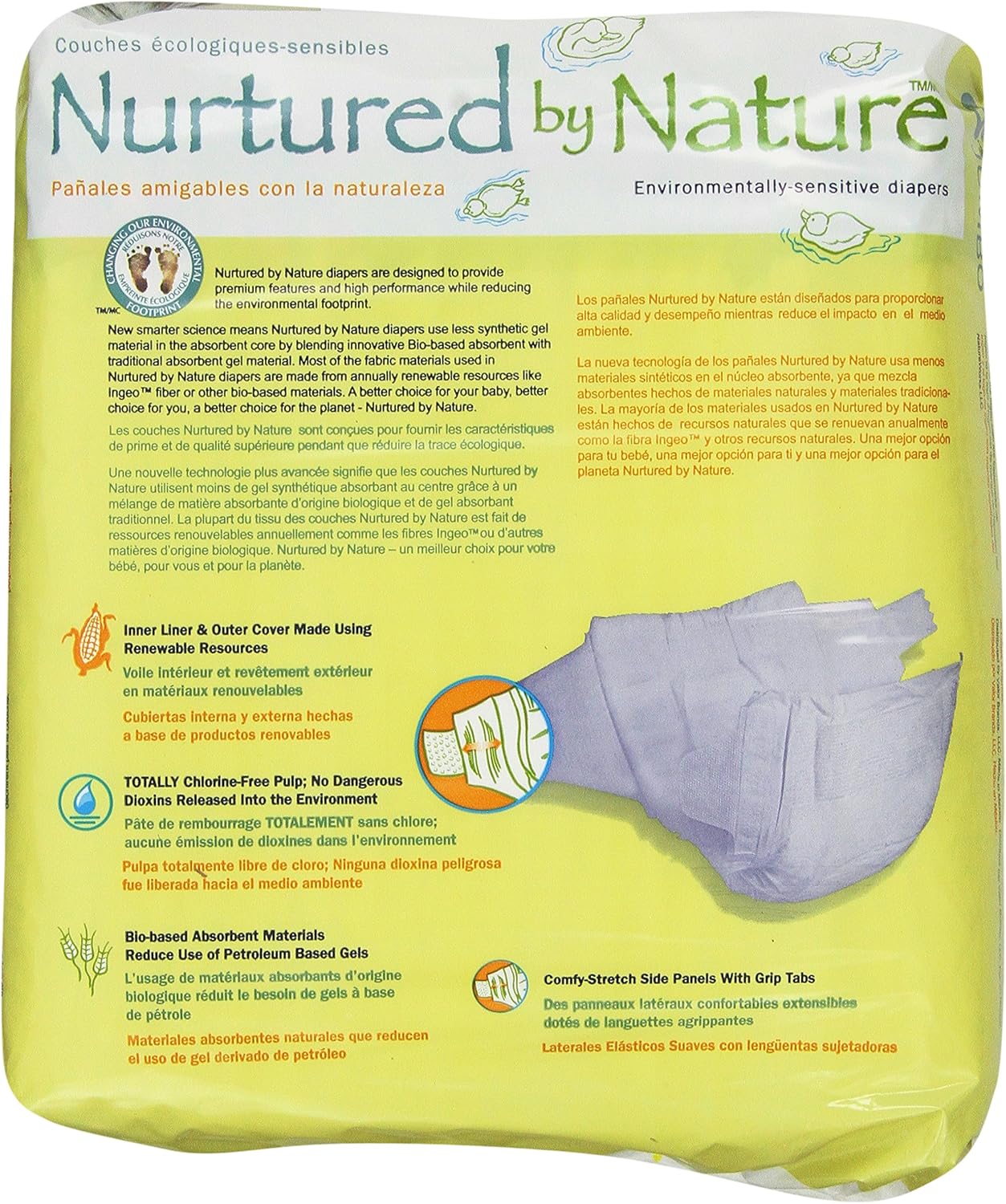 Nurtured by Nature Environmentally-Sensitive Diapers, XX-Large Size 6, 20 Count (Pack of 4)