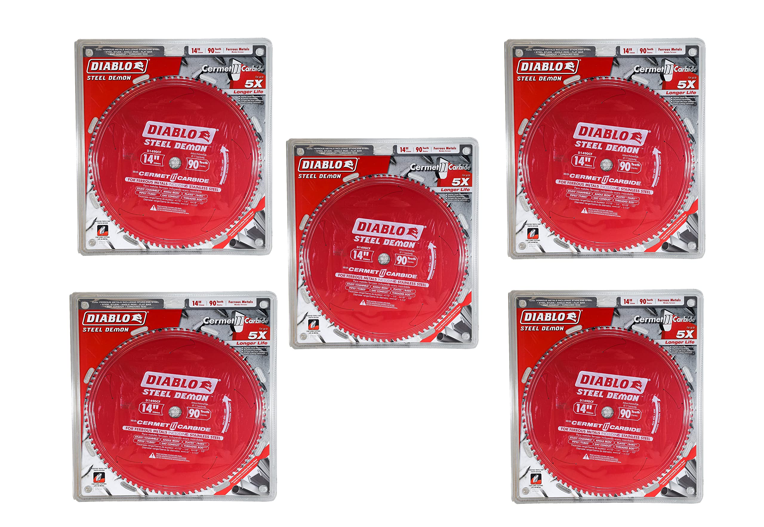 Diablo D1490CF 14" 90 Tooth Metals & Stainless Steel Circular Saw Blade (5 Pack)