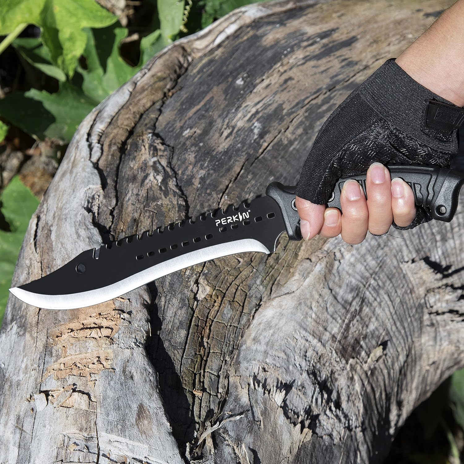 Perkin Fixed Blade Hunting Knife With Sheath Bushcraft Knife Survival Knife PSL2006 : Tools & Home Improvement