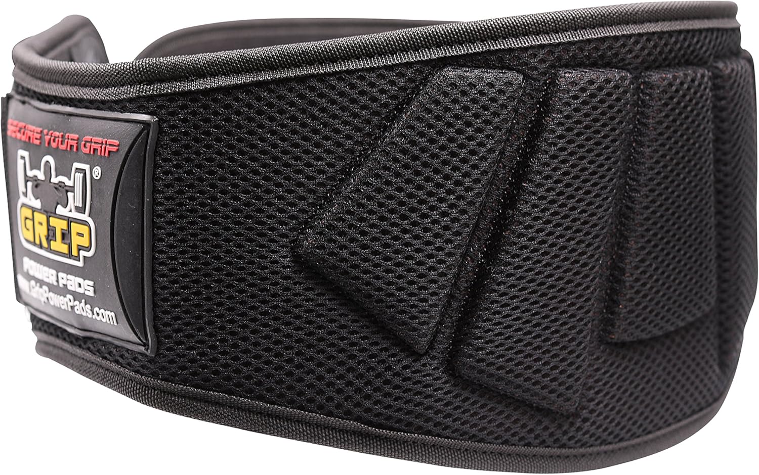 Grip Power Pads Weightlifting Gym Belt Powerlifting for Men & Women 6 Inch Back Support Best for Olympic Gym Lifting (Black, 29"-34" Around Navel Small)