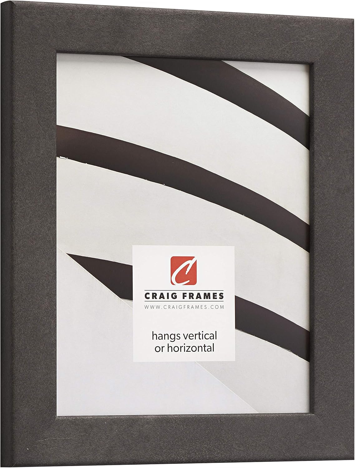 Craig Frames Bauhaus 125 Picture Frame, 8 x 12, Concrete Grey