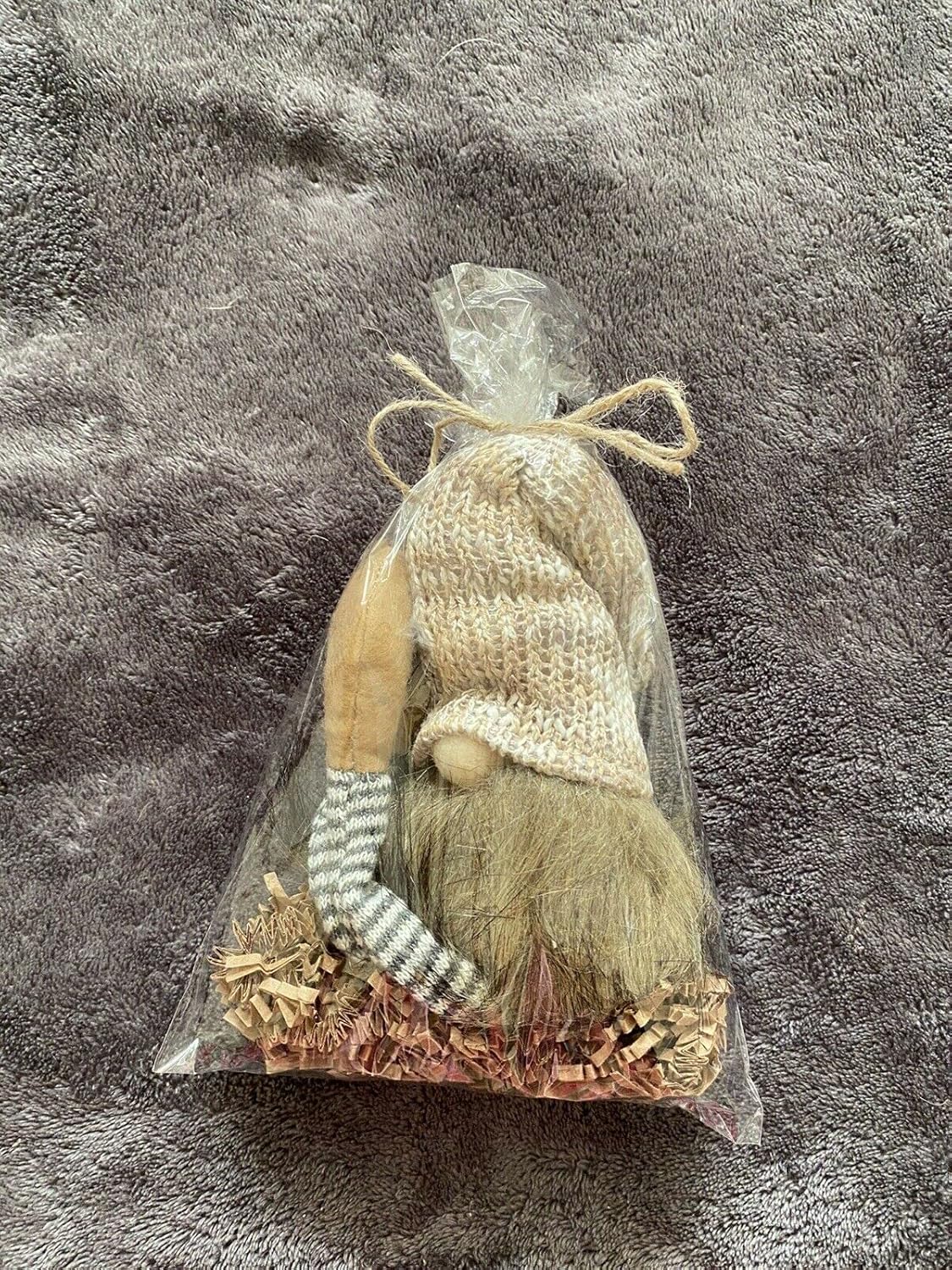 ” Stuffed Sitting Gnome. Has Grey Stripped Legs and Brown Beard 11 : Clothing, Shoes & Jewelry