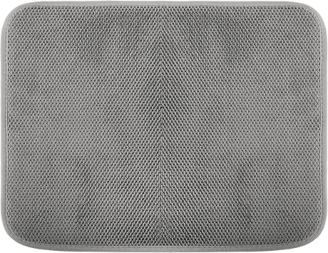 Dish Drying Mat, Gray, Small 16"x12" 40x30cm