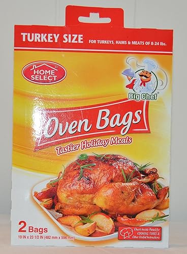 Home Select Big Check Oven Bags Turkey Size 2 Bags