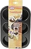 Dr. Oetker Tradition 6-Piece Non-Stick Bakeware Muffin Tin Black