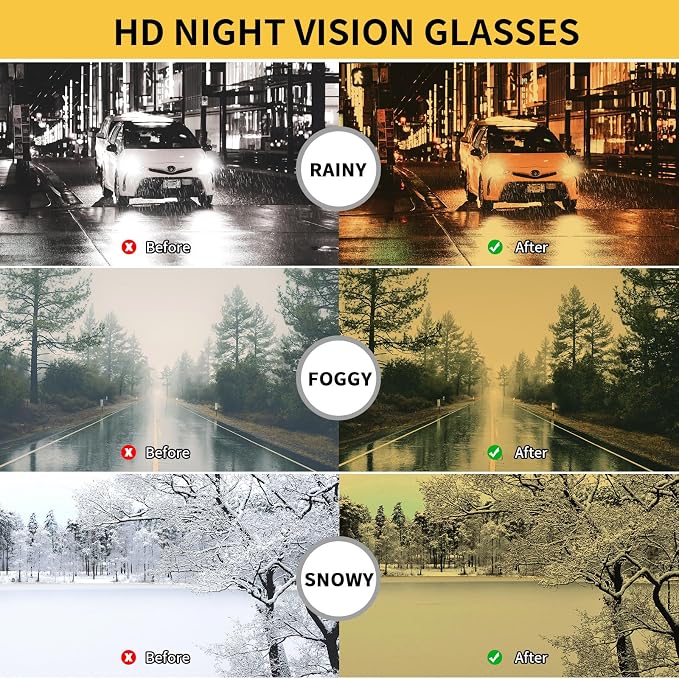 Gafas de conducción nocturna para mujer sobre lentes miniatura 6