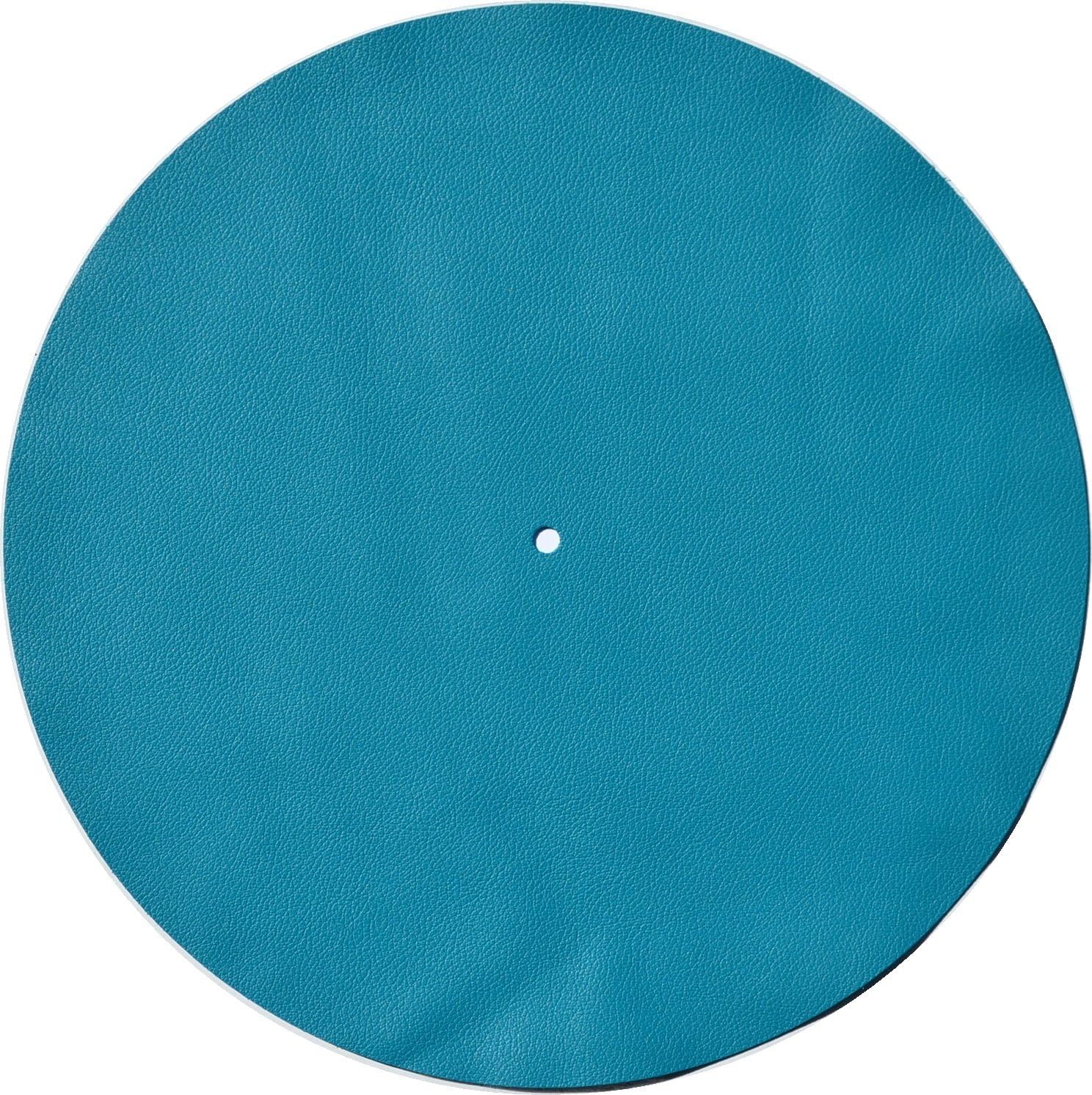 Genuine Leather Turntable Platter Mat - Turquoise
