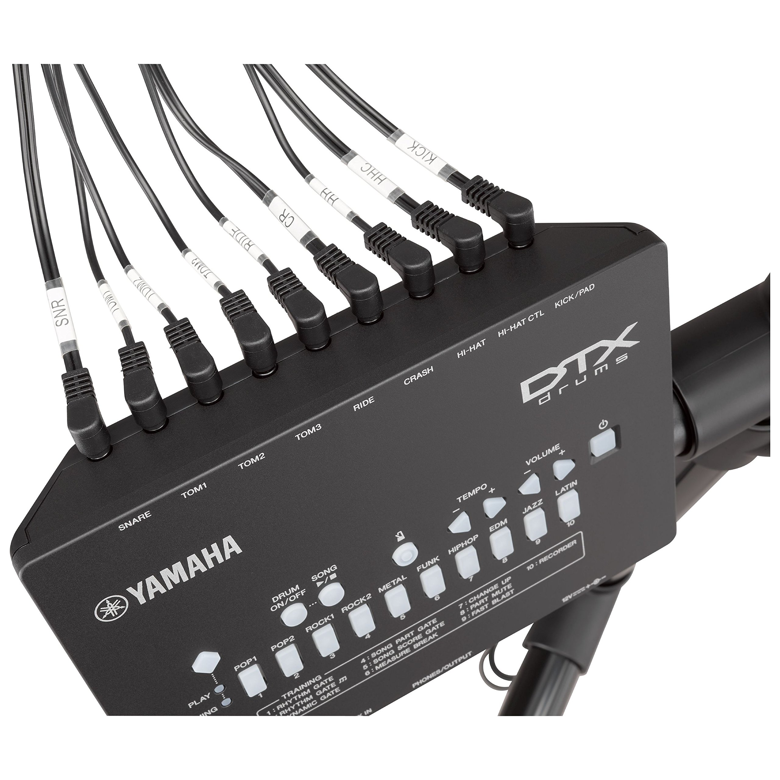 Yamaha DTX402K elektronisches Schlagzeug schwarz – Komplettes E-Drum-Set mit 415 professionellen Sounds – 10 Drum Kits
