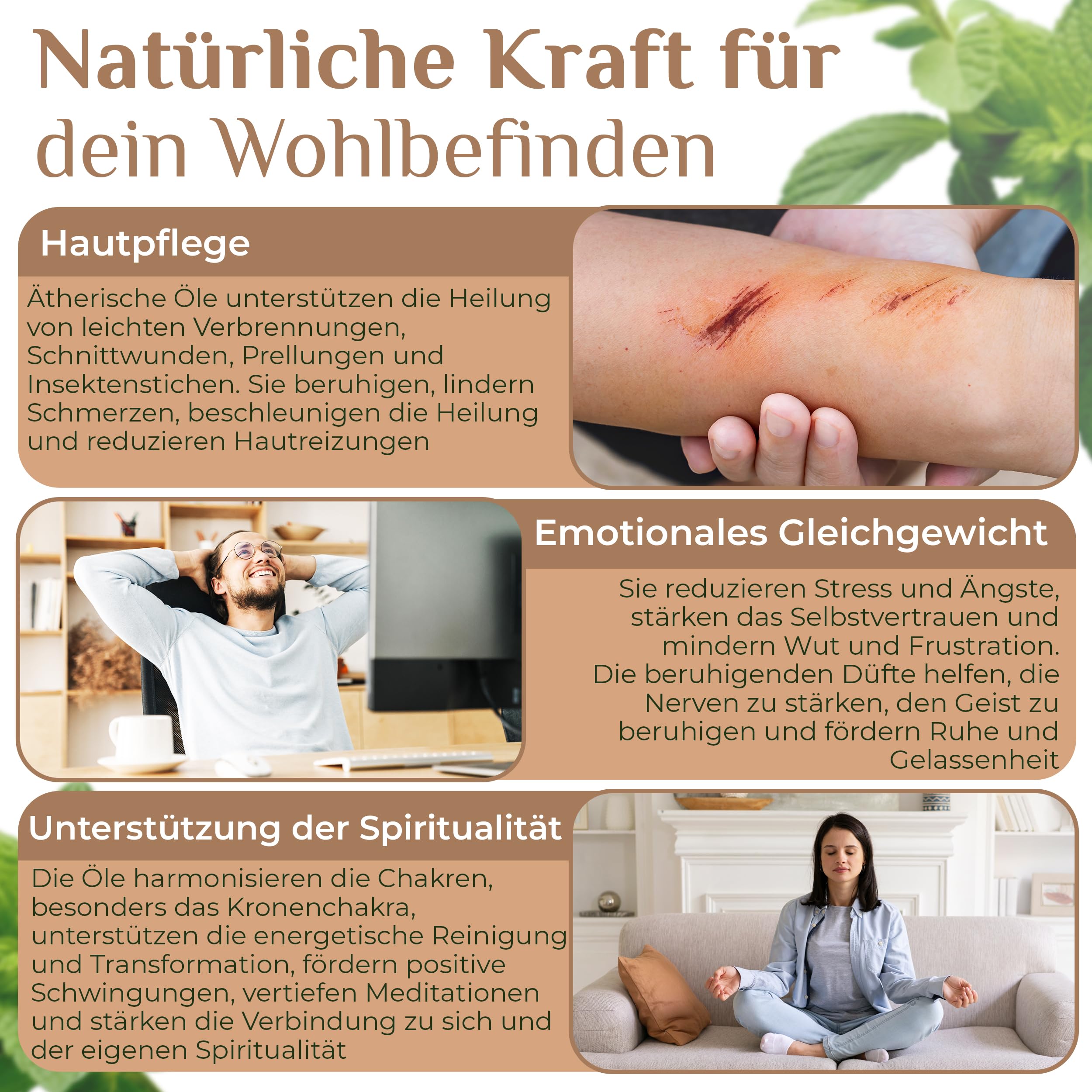 ätherische Öle Set [FÜR IHRE PERSÖNLICHE AUSZEIT] - 7 x 20 ml Aromatherapieöl - Apothekenqualität - Geschenkbox für Weihnachten, Valentinstag, Ostern, Geburtstag