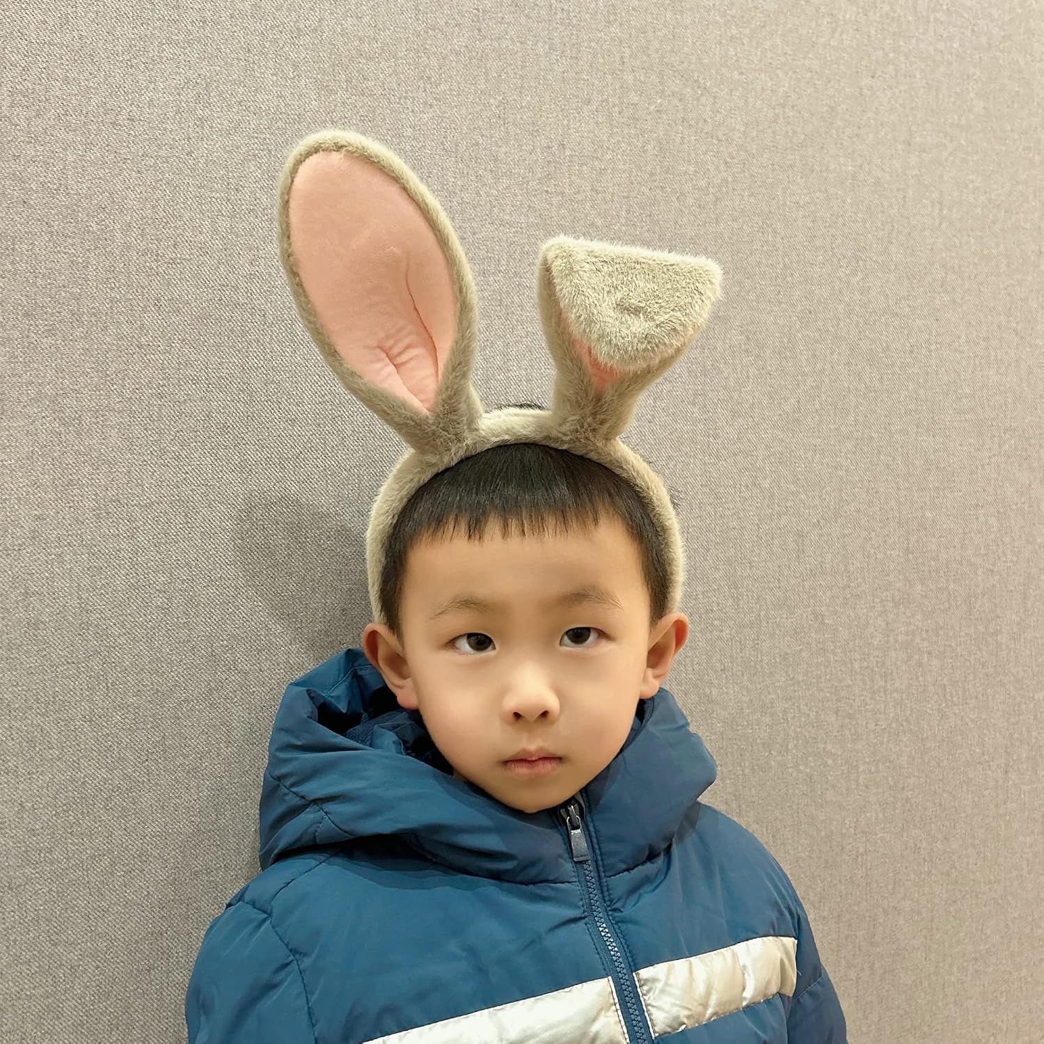 Olivemont Easter bunny ears headband for rabbit pretend play plush costume