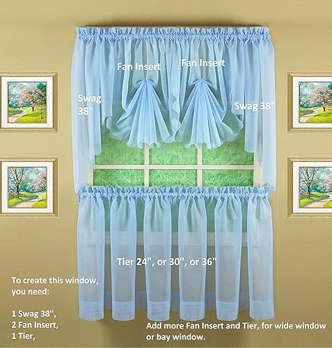 Vista 477 de Today's Curtain - Cortina Emelia de gasa original, panel de 84 pulgadas, negro, 60 pulgadas de ancho x 84 pulgadas de largo