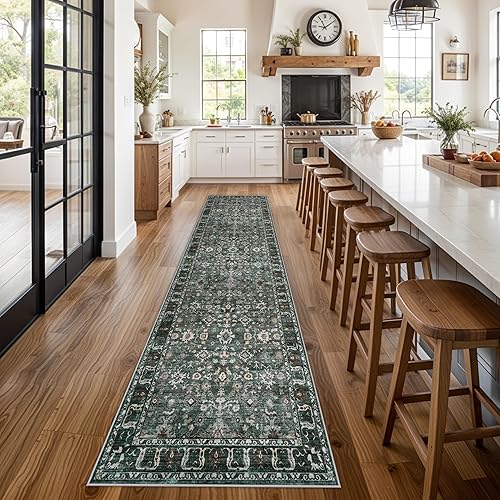 Miniatura 8 de TOPRUUG Alfombra de pasillo lavable de 2 x 3 pulgadas, tapete antideslizante con parte trasera de goma, alfombra de camino de cocina suave, alfombra