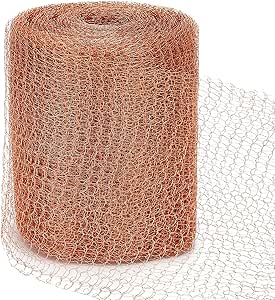 YardVibe Copper Mesh Roll For Mice Rat, Sturdy 5 * 10FT Copper Wool Mouse Trap Hole Filler For Bat Snail Bird Control With Packing Tool