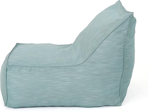 Miniatura 4 de Great Deal Furniture Daisy - Puf de tela resistente al agua para exteriores, color verde azulado