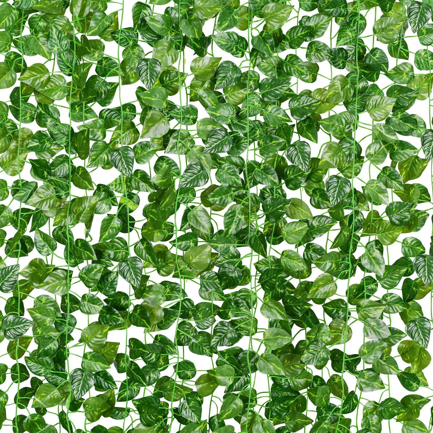Artificial Ivy Artificial Ivy Leaf Garland Plants Fake Ivy Vine Hanging for Wedding Party Garden Wall Decoration Artificial Ivy Leaves Fake Ivy Garland Ivy Wall Decoration Vine