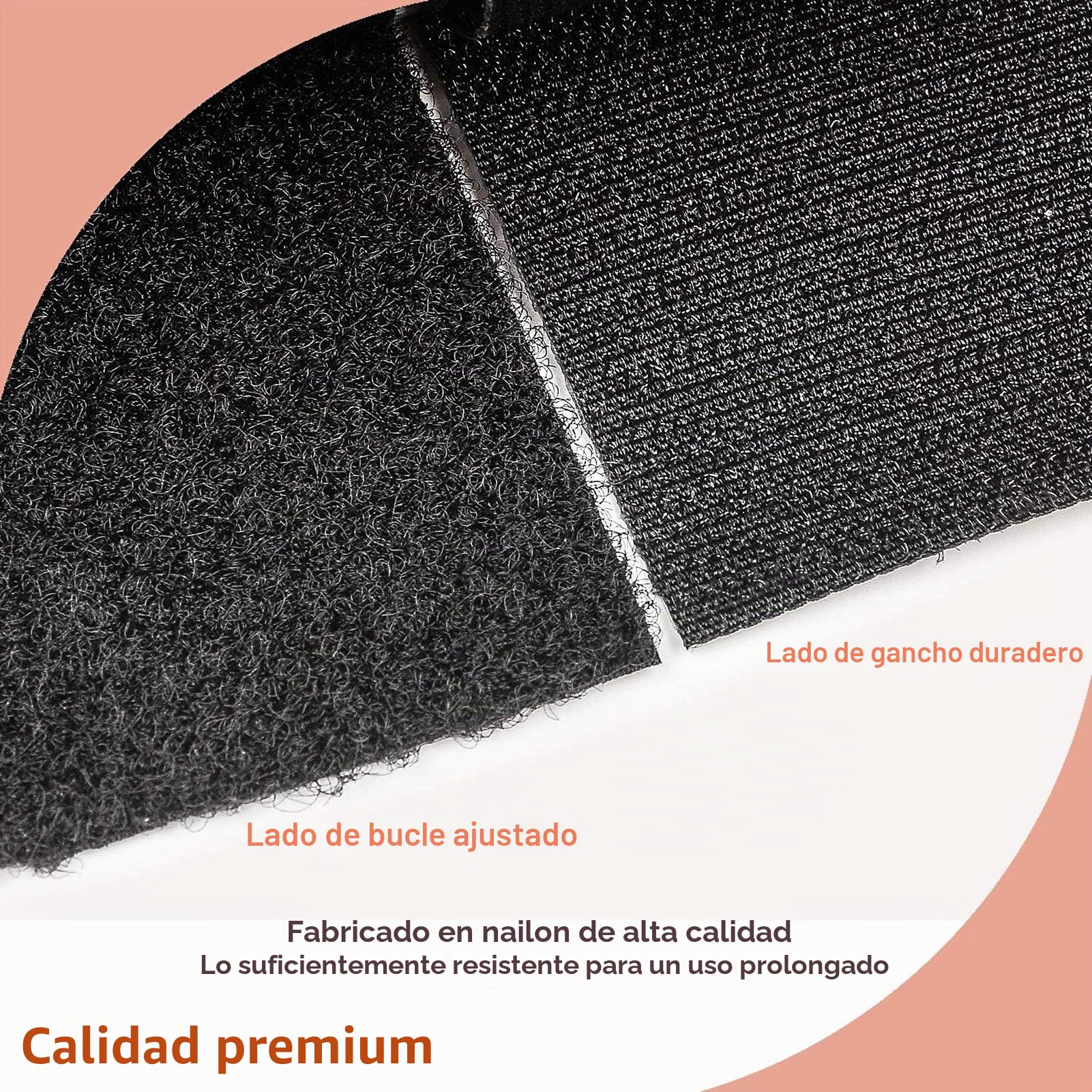 TEUVO Belcro Adhesivo de 11 CM de Ancho y 2M de Largo, Resistente a Altas Temperaturas Belcro Adhesivo Doble Cara para el Hogar, el Lugar de Trabajo, los Coches, las Artesanías