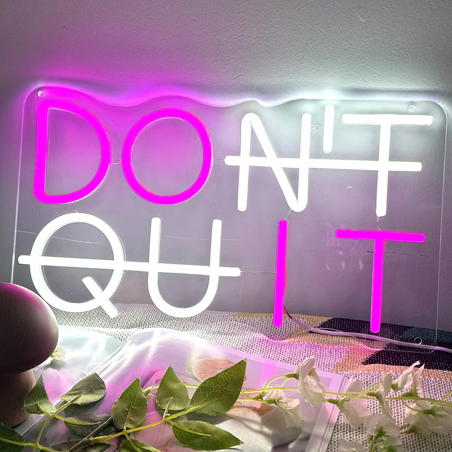 Don't Quit Neon Sign for Wall Decor, Led Neon Light LED Gym Neon Light Signs for Bedroom Home Office Hotel Pub Cafe Recreation GymRoom Game Room Decor