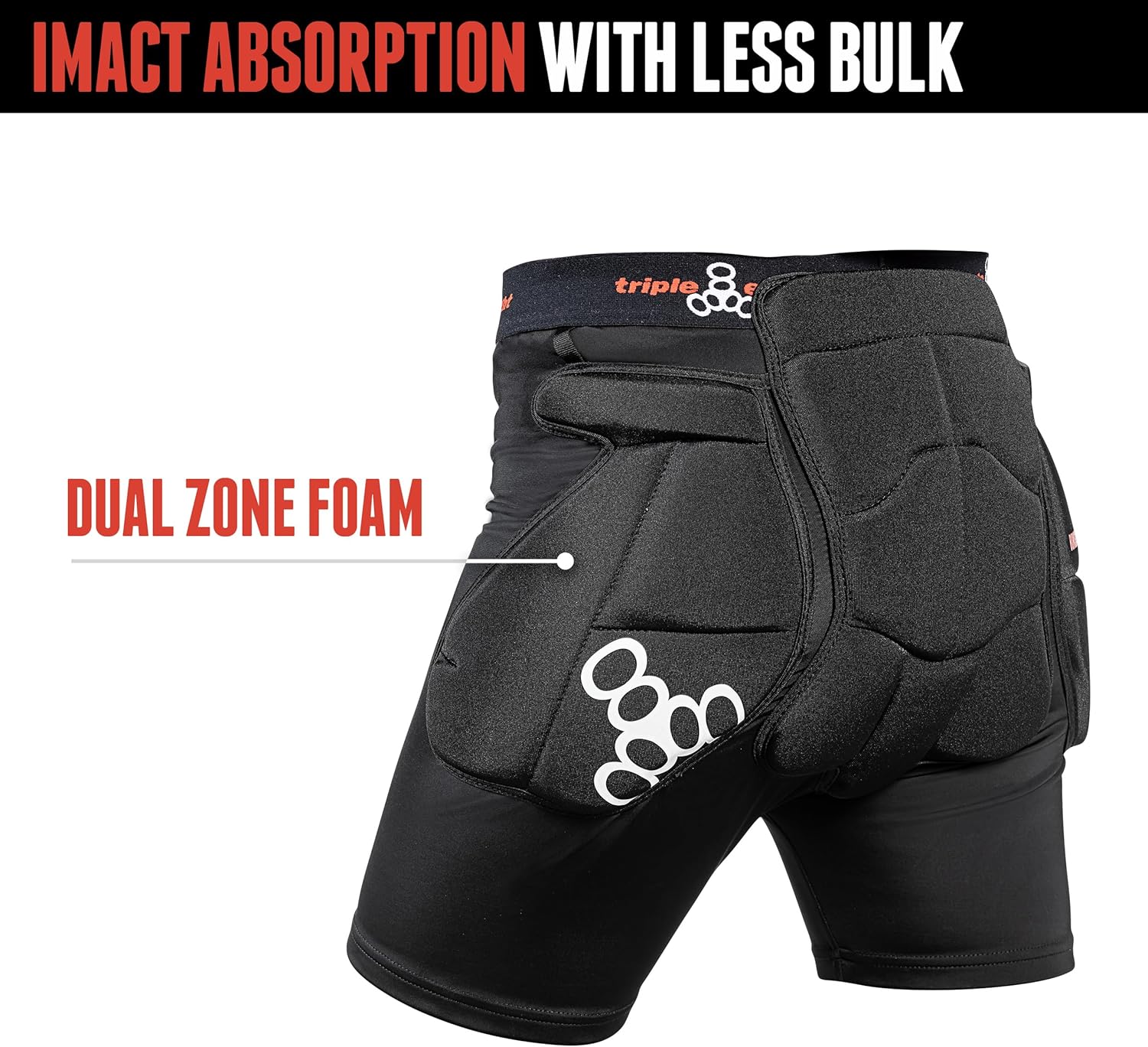 Triple Eight Bumsaver Padded Shorts for Skateboarding, Roller Skating, Roller Derby, Inline Skating, Snowboarding and Skiing - Image 6