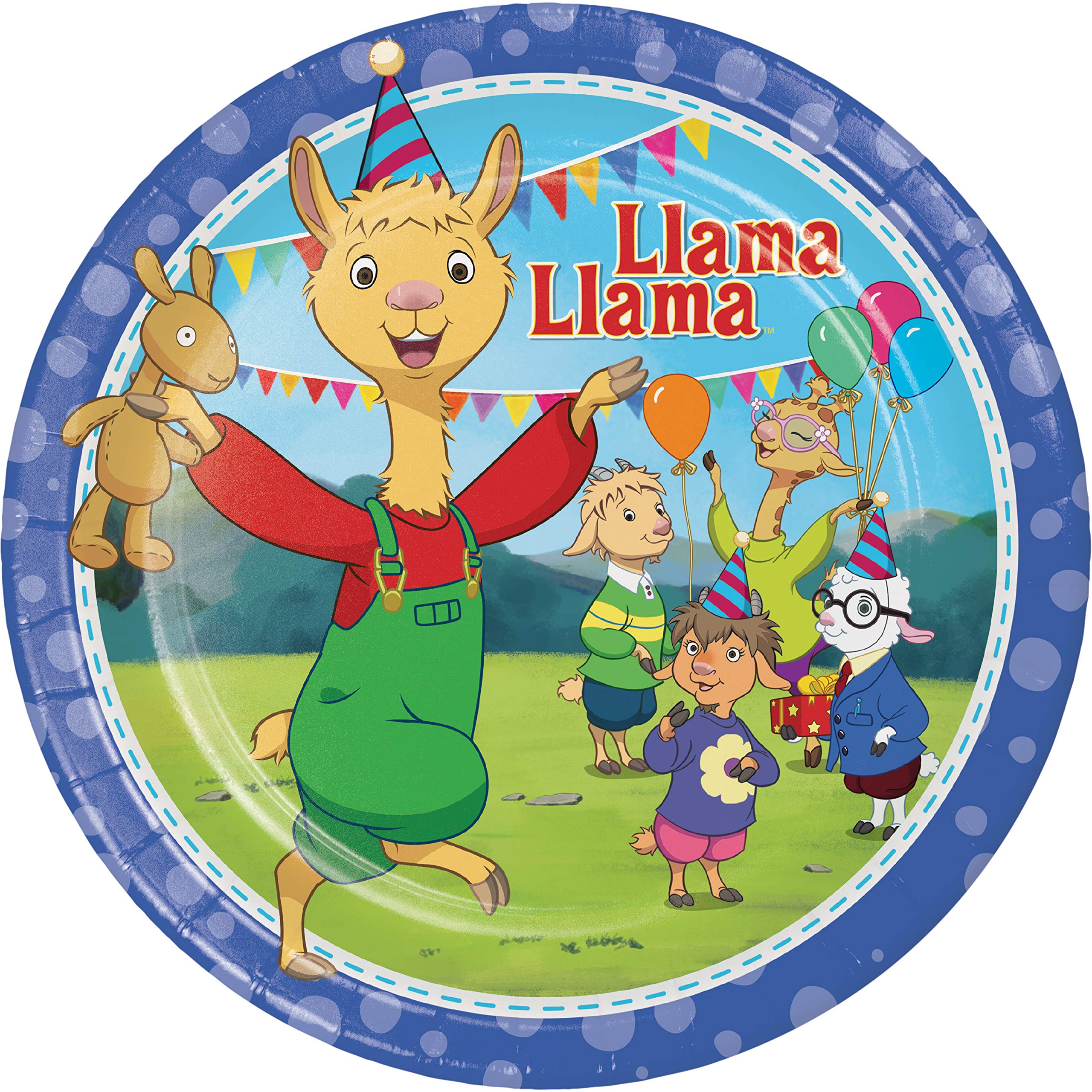 Llama Llama assiettes en papier pour le goûter d'anniversaire et fêtes d'enfants