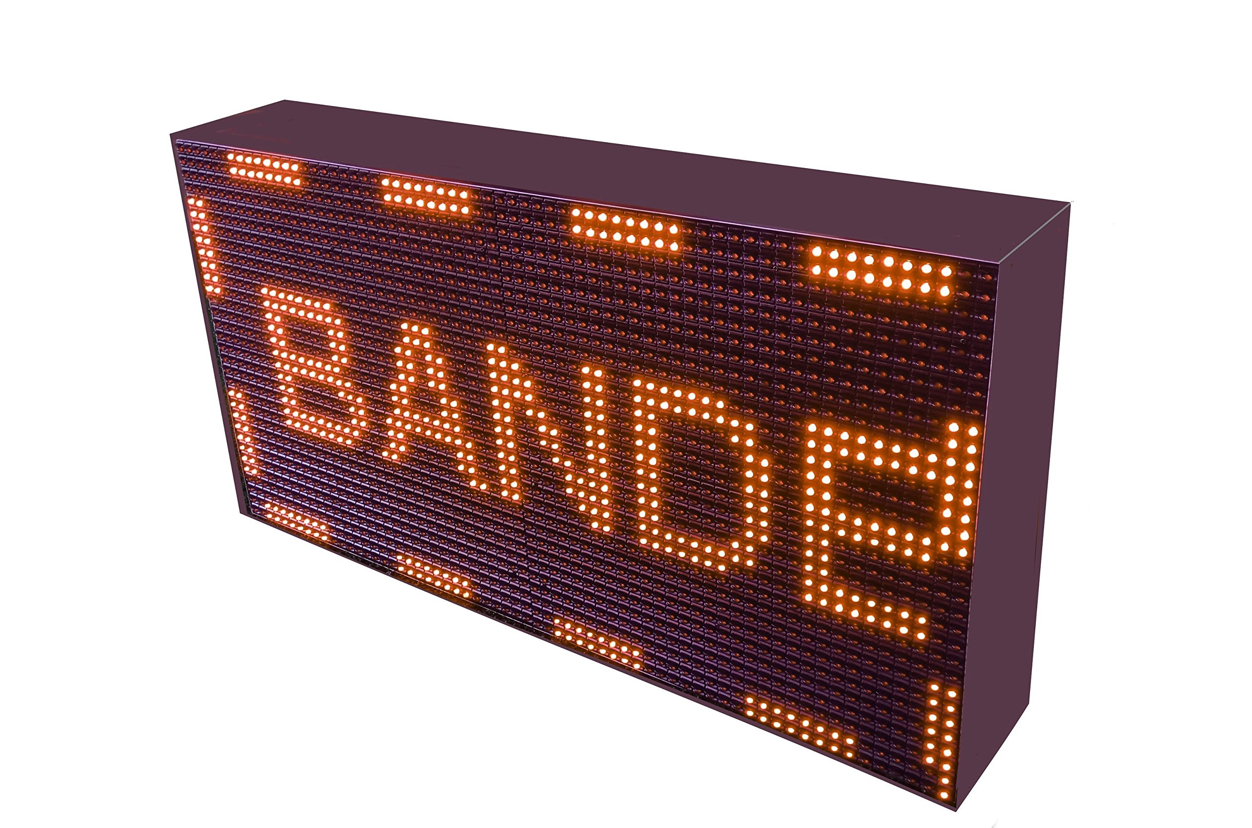 CARTEL LED PROGRAMABLE LETRERO LED PROGRAMABLE PANTALLA LED PROGRAMABLE (64 * 32 cm, NARANJA ÁMBAR) ROTULO LED PROGRAMABLE CARTEL ELECTRÓNICO ANUNCIA TU NEGOCIO/PROGRAMMABLE LED PANEL BANDEROLA LED