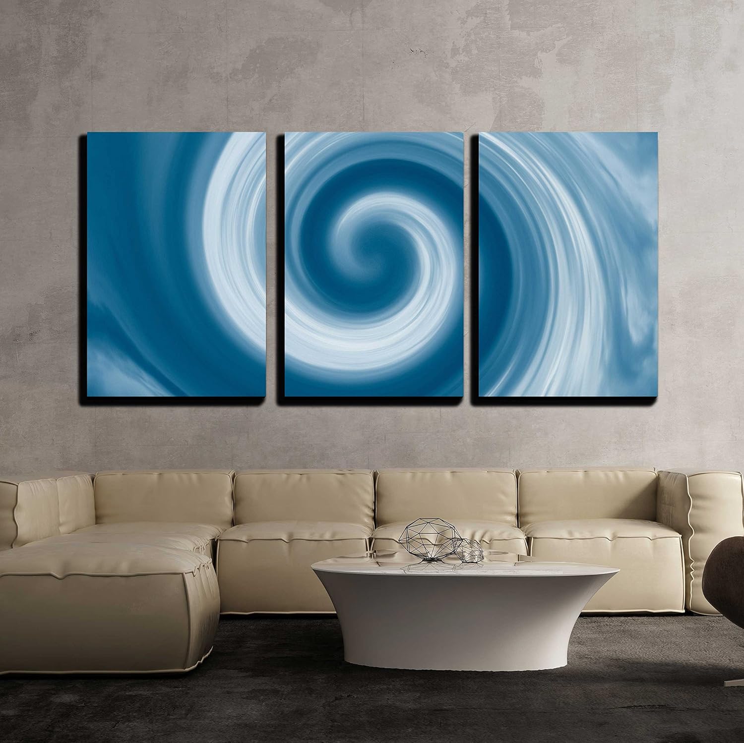 wall26 - 3 Piece Canvas Wall Art - Very Large Scale Original Abstract Painting on Canvas - Modern Home Art Stretched and Framed Ready to Hang - 16"x24"x3 Panels