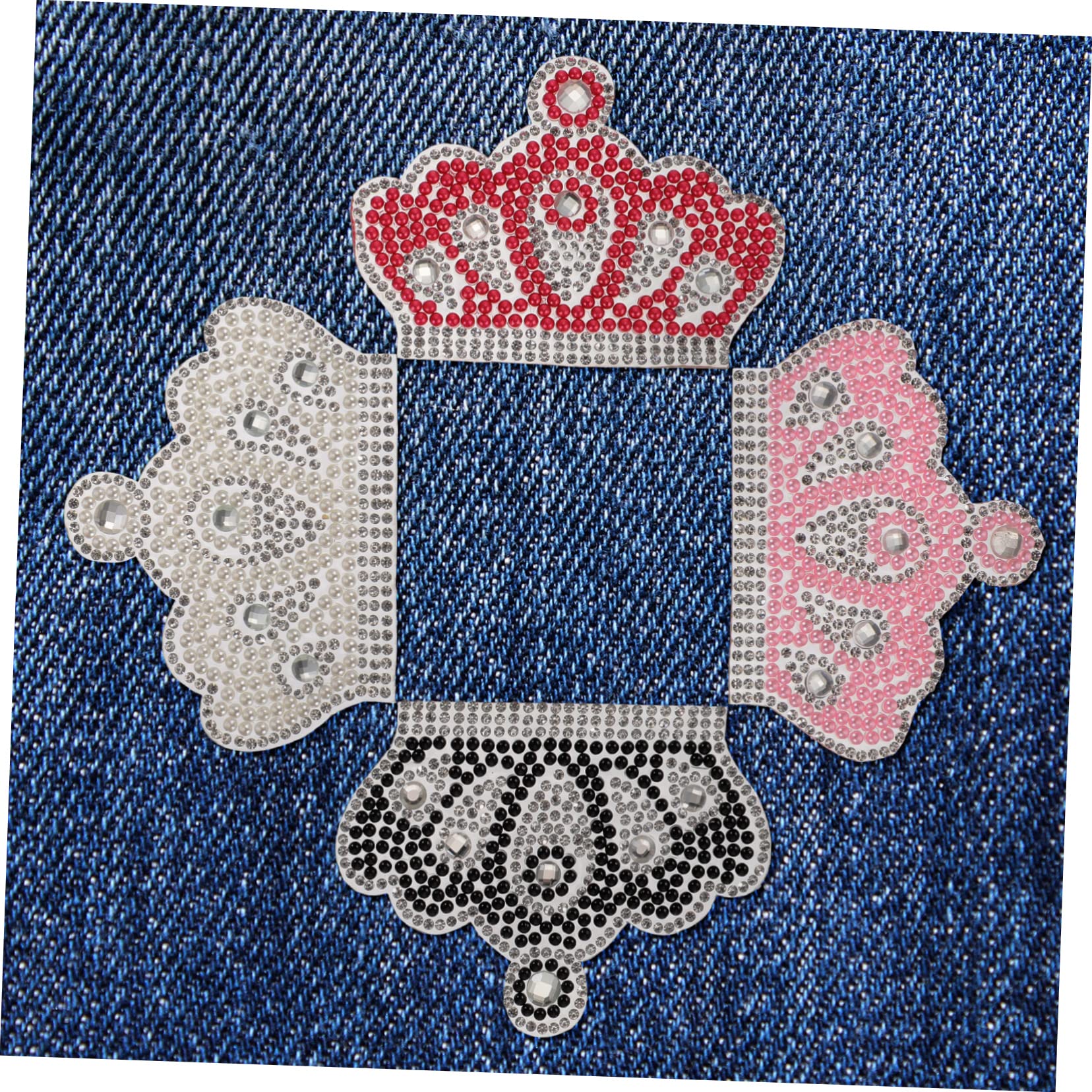 30pezzi Adesivi Decorativi Forma Di Perle e Strass Per Abbigliamento e Accessori Per Cappelli Borse e Valigie Design e Accattivante