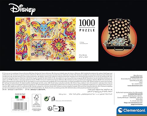Miniatura 3 de Clementoni - 39677 - Disney Classic Puzzle - 1000 piezas - Rompecabezas para adultos, entretenimiento para adultos - Hecho en Italia